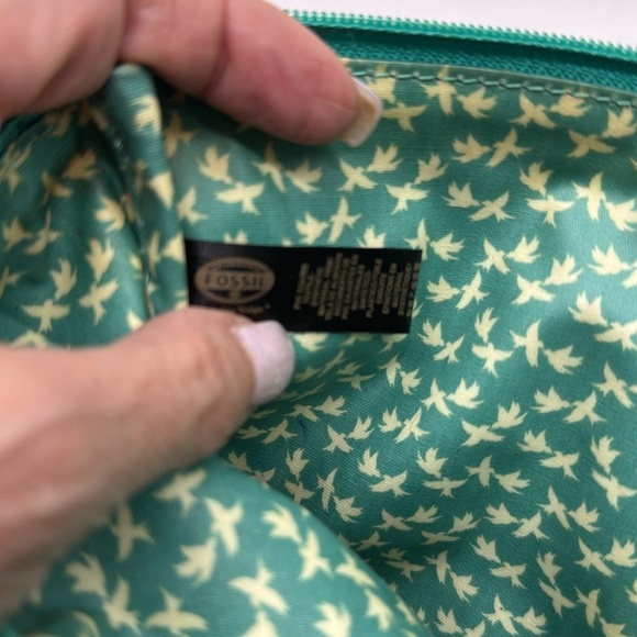 Fossil Vintage Floral Plastic Coated Pouch FP7190 - Picture 6 of 9